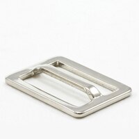 Thumbnail Image for Adjuster Buckle #100 Nickle Plated Brass Single Bar 1