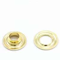 Thumbnail Image for Grommet with Plain Washer #1 Brass 9/32