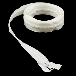 Thumbnail Image for YKK VISLON #5 Separating Zipper Automatic Lock  Single Pull Metal Slider 84" White