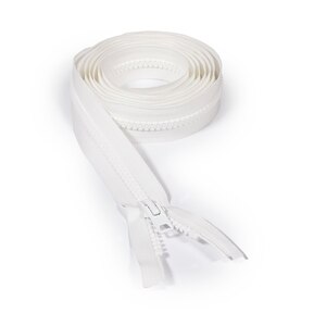 Thumbnail Image for YKK VISLON #10 Separating Zipper Automatic Lock  Single Pull Metal Slider 96" White