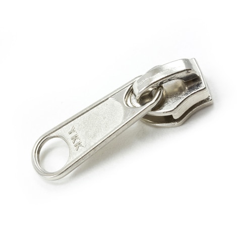 Image for YKK® ZIPLON® Metal Sliders #8CNDFL Non-Locking Long Single Pull Tab Nickel Plated