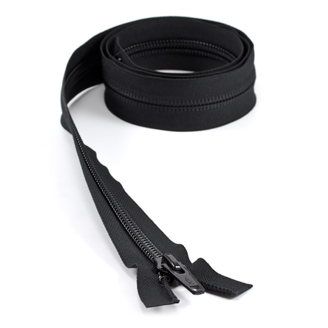 Image for YKK ZIPLON #10 Separating Coil Zipper Automatic Lock Single Pull Metal Slider 48