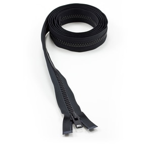 Thumbnail Image for YKK VISLON #10 Separating Zipper Automatic Lock  Single Pull Metal Slider 96" Black