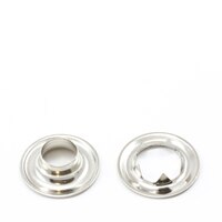 Thumbnail Image for Grommet with Tooth Washer #2 Brass Nickel Plated 3/8