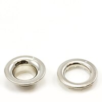 Thumbnail Image for Rolled Rim Grommet with Spur Washer #5 Brass Nickel Plated 5/8