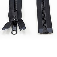 Thumbnail Image for YKK® VISLON® #8 Separating Zipper Automatic Lock Long Double Pull Metal Slider #VFUVOL-87 DXL E 42