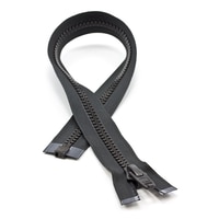Thumbnail Image for YKK VISLON #10 Separating Zipper Automatic Lock Short Single Pull Plastic Slider 24" Black