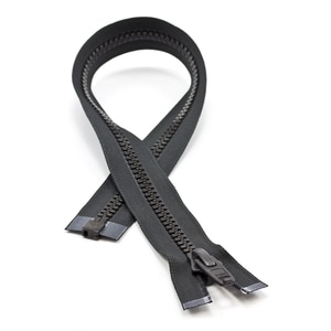 Thumbnail Image for YKK VISLON #10 Separating Zipper Automatic Lock  Single Pull Plastic Slider 24" Black
