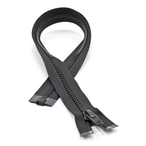 Image for YKK VISLON #10 Separating Zipper Automatic Lock Short Single Pull Plastic Slider 24