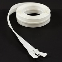 Thumbnail Image for YKK VISLON #5 Separating Zipper Automatic Lock Short Single Pull Metal Slider 144" White
