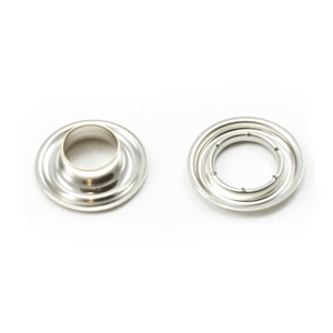 Thumbnail Image for Self-Piercing Grommet with Small Tooth Washer #2 Nickel Plated Brass 3/8" 500-pk