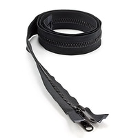 Thumbnail Image for YKK® VISLON® UV #8 Separating Zipper Non-Locking Double Pull Metal Slider #VFUV 48" Black
