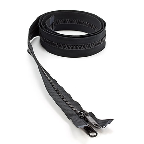 Image for YKK® VISLON® UV #8 Separating Zipper Non-Locking Double Pull Metal Slider #VFUV 48