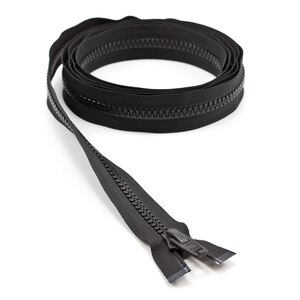 Thumbnail Image for YKK VISLON #10 Separating Zipper Automatic Lock  Single Pull Plastic Slider 84" Black