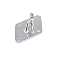 Thumbnail Image for Polyfab Pro Diamond Wall Plate with 100mm Shackle Eye #SS-WPD-180 180x110mm  (DSO) 1