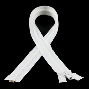 Thumbnail Image for YKK VISLON #10 Separating Zipper Automatic Lock  Single Pull Metal Slider 36" White