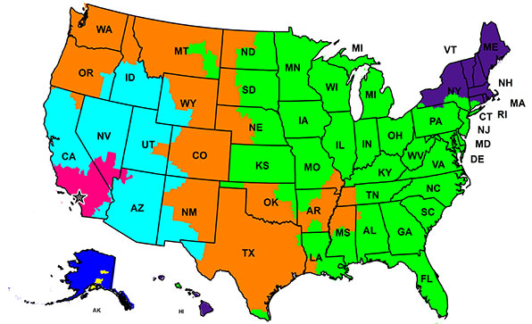 Ground Shipping Maps for Trivantage Distribution Centers | Trivantage