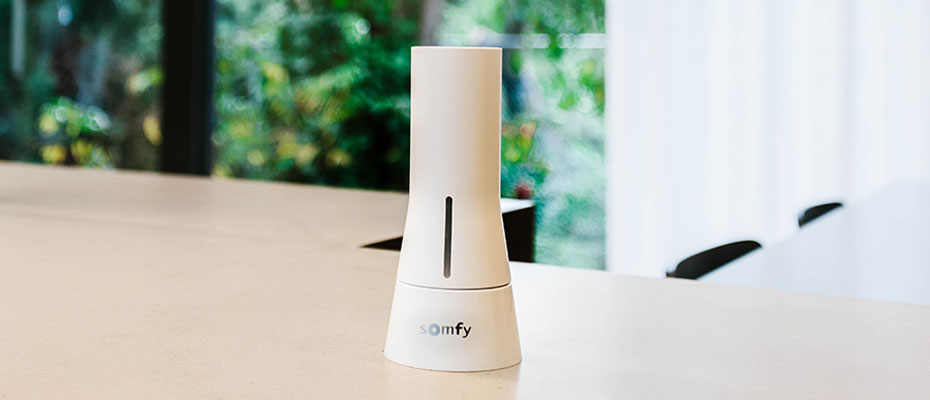 Somfy Tahoma unit on counter