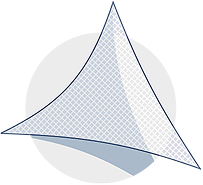 An illustration icon of a shade sail