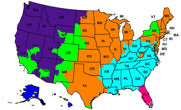 Ground Shipping Maps for Trivantage Distribution Centers | Trivantage