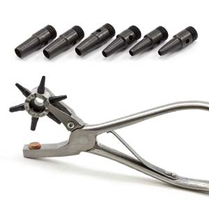 Revolving Punch and 5 sizes of black revolving punch cutting tubes
