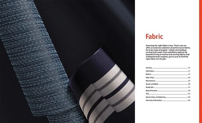 Trivantage fabric collection catalog section cover