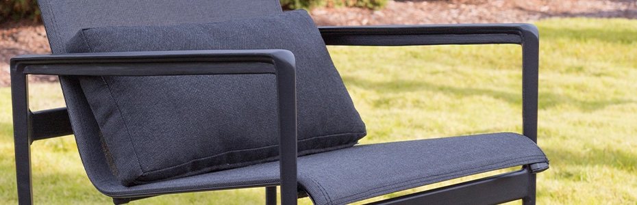 Sunbrella Sling fabric on chair