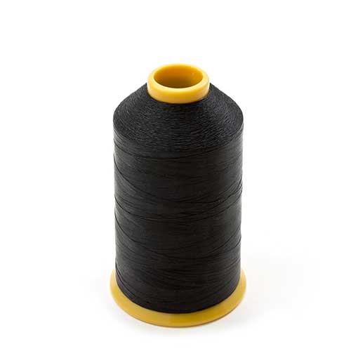 A spool of black thread