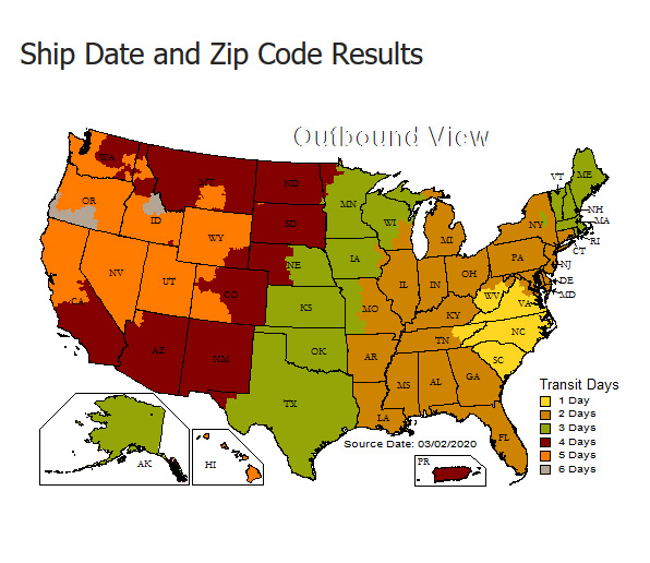 ups delivery times by zip code Toney Hawes