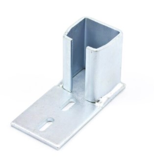 Duratrack Bracket End Mount Down Two-Hole Plate Galvanized Steel