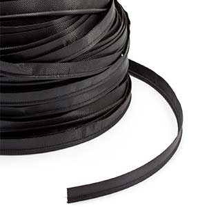 Keder welded tongue black cord