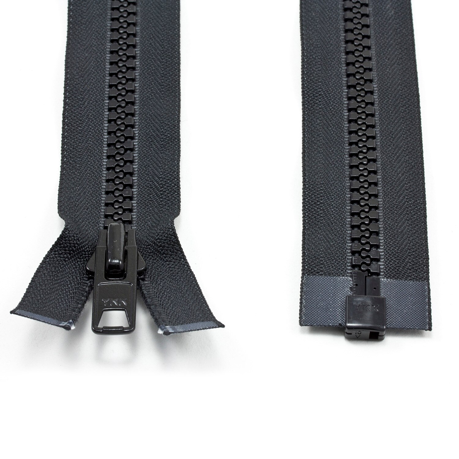 YKK VISLON #10 Separating Zipper Automatic Lock Short Single Pull Metal ...