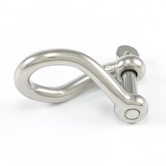 SolaMesh Twisted Dee Shackle Stainless Steel Type 316 8mm (5/16")