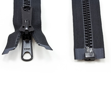 YKK® VISLON® #8 Separating Zipper Automatic Lock Long Double Pull Metal ...