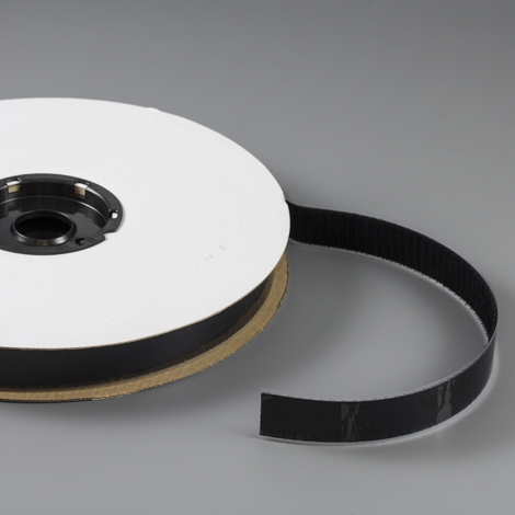 TEXACRO Brand Nylon Tape Hook #91 Adhesive Backing 1" Black (25 yards)