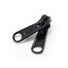 YKK ZIPLON Metal Sliders #5CNDW3L Non-Locking Long Double Pull Tab Black