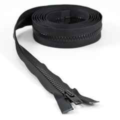 YKK® VISLON®  #10 Separating Zipper Automatic Lock Single Pull Metal Slider #VFUVOL-106 DA E 108" Black