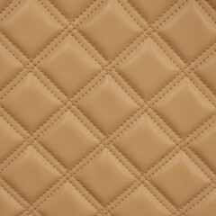 Sunbrella® Horizon® Capriccio Quilted Marine Upholstery Panel 50” x 52” Panel - Toast 2x2 Square Double Diamond