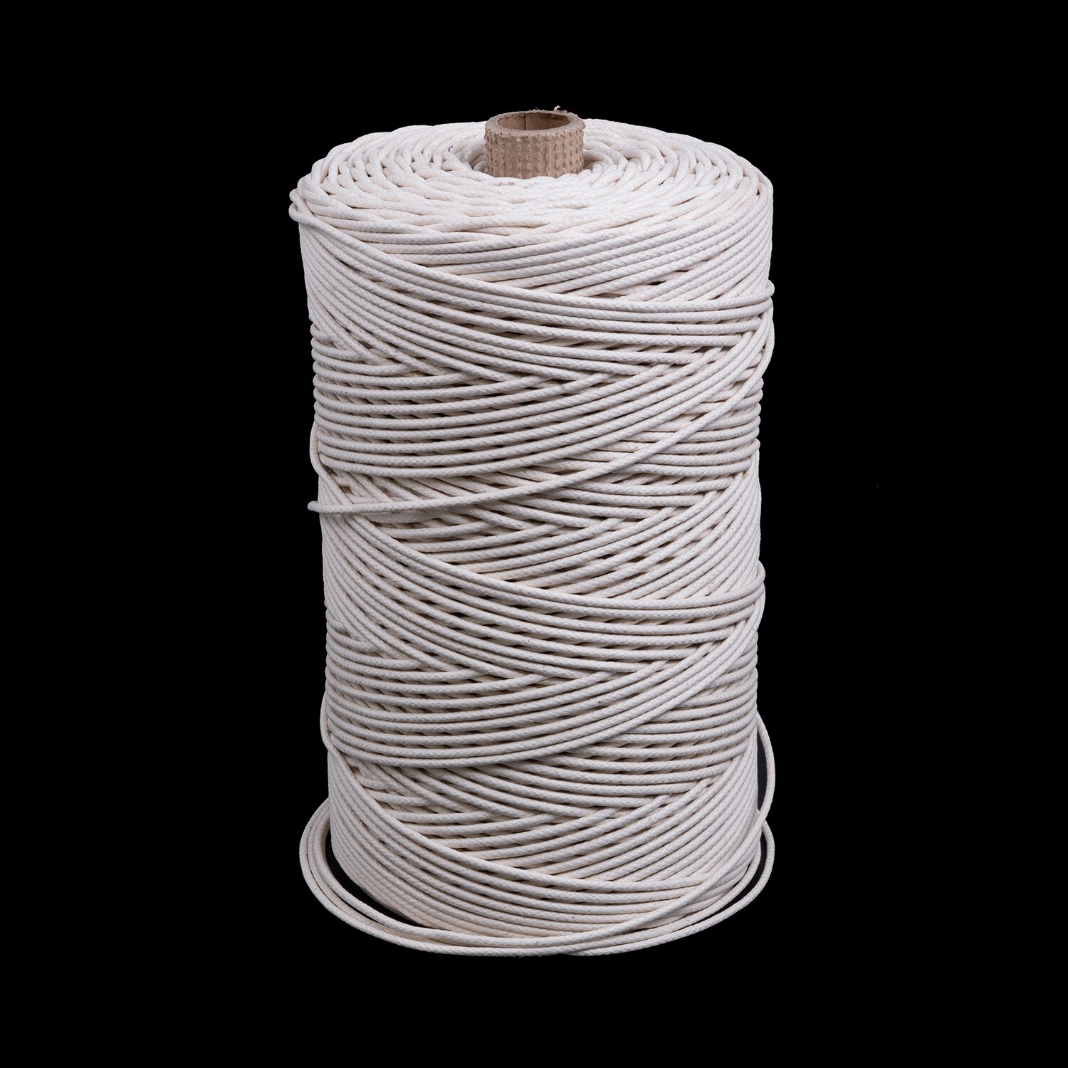 Solid Braid Ultra Cotton Lacing Cord 1/8 White #4 (1500 feet)