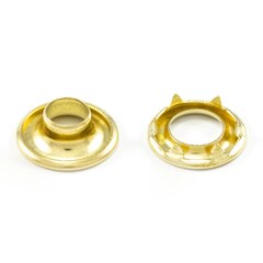 DOT Rolled Rim Grommet with Spur Washer Brass #0 20-007R050001XG (1 Gross)
