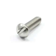 Round Slotted Head Screw 12-24 x 3/4" Stainless Steel