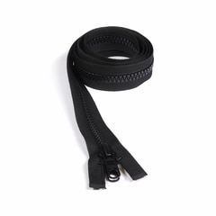 Sunbrella SUNZIP III #10 Separating Zipper Automatic Lock Double Pull Metal Slider  60" Black