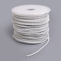 Synthetic Shock Cord with Polyester Jacket 1/4" White (300 feet)