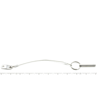 Pull Pin 1/4" with Lanyard/Tab Stainless Steel Type 304  (CUS)