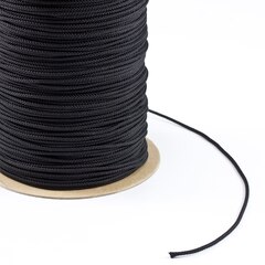 Diamond Braided Polyester Cord Black #4 (1/8" x 1000 feet)