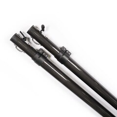 Carbiepoles® Marine Shade Poles with Bag 2" Carbon Fiber Black 72" to 108" (1 pair)