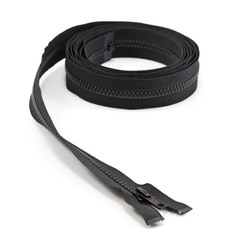 YKK VISLON #5 Separating Zipper Automatic Lock Short Single Pull Metal Slider #VSOL56 108" Black