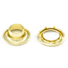 DOT Rolled Rim Grommet and Spur Washer Brass #4 20-007R450001XG (1 Gross)