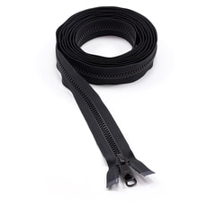 YKK VISLON #8 Separating Zipper Automatic Lock Long Double Pull Metal Slider #VFUVOL-87 DXL E 120" Black