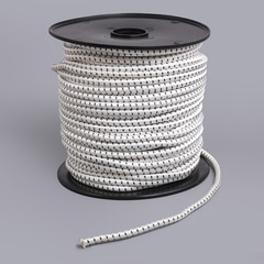 Synthetic Shock Cord with Polyester Jacket 5/16" White (300 feet)